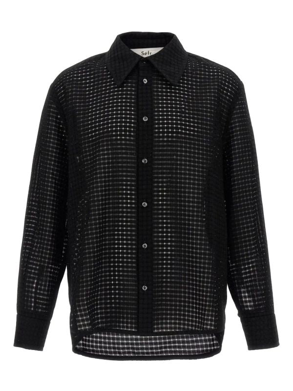 Wes Cut-out Detail Cotton Shirt