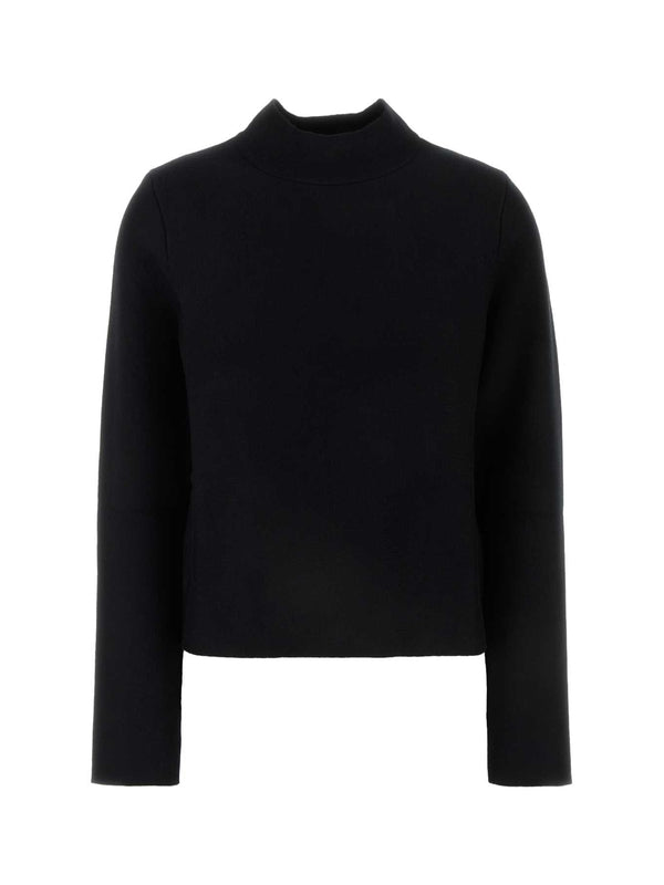 Mockneck Wool Long Sleeve Top