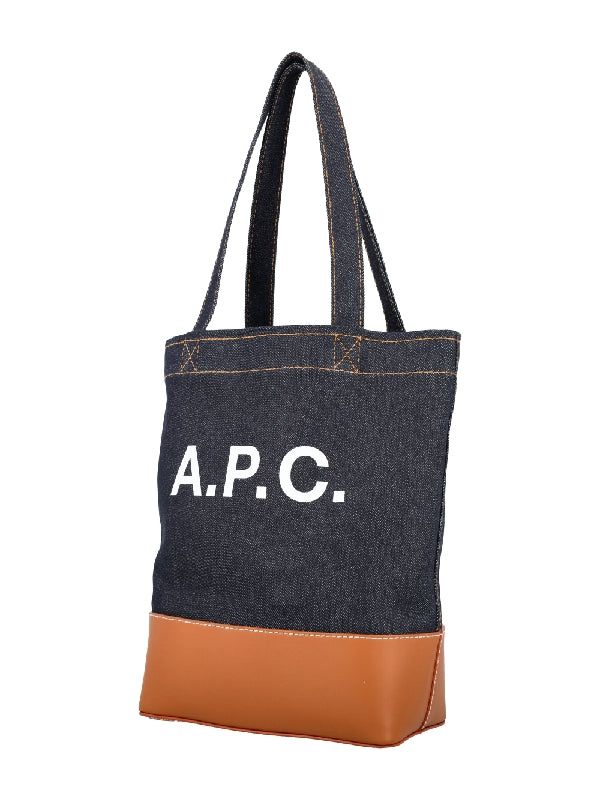 Axel Logo Denim Small Tote Bag