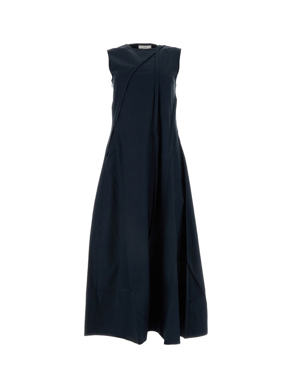 Tie Detail Cotton Silk Dress