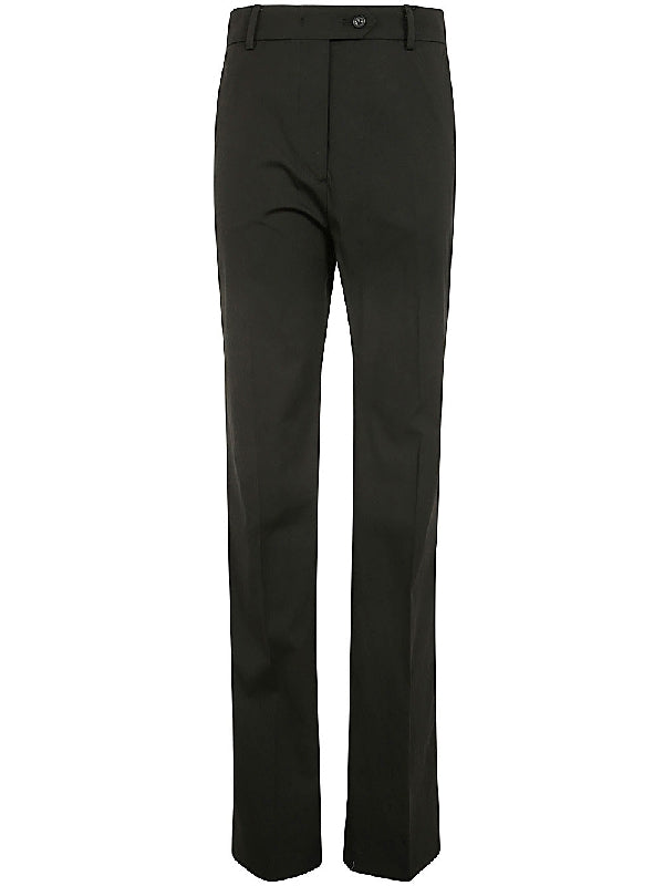 Black Cotton Blend Pants