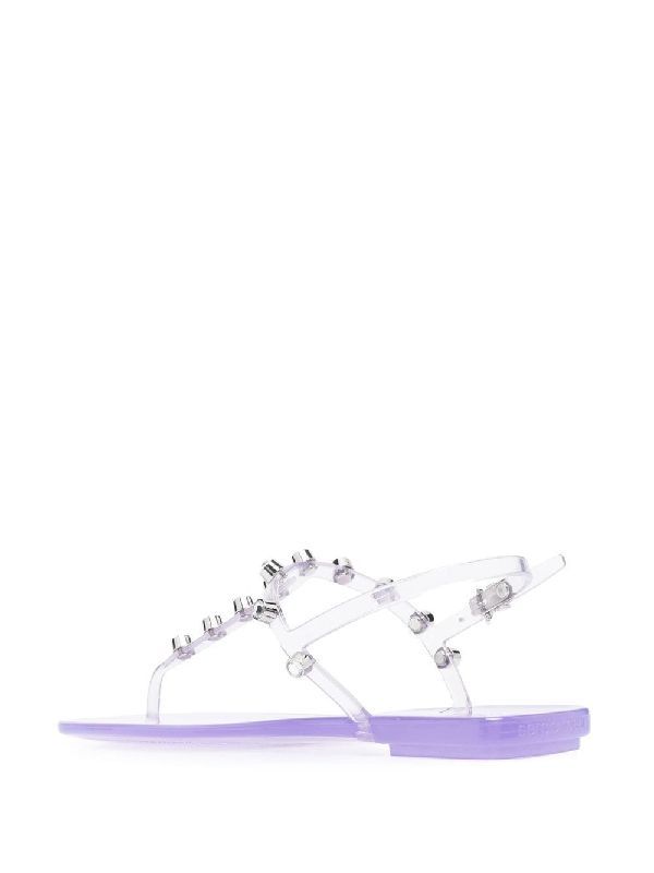 Crystal Detail Rubber Strap Sandals