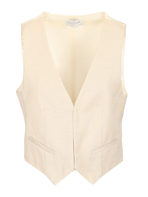 V-neck Wool Viscose Vest