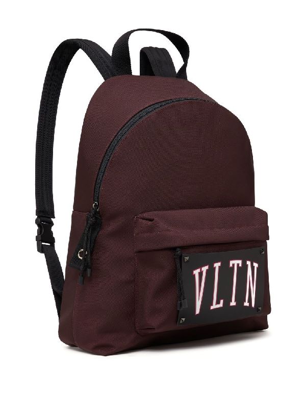 Vltn Leather Patch Backpack