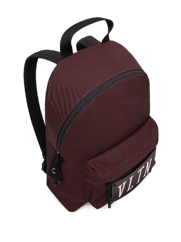 Vltn Leather Patch Backpack