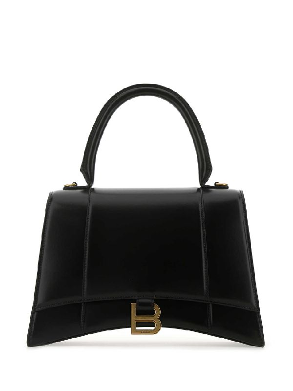 Balenciaga Hourglass Medium Black Tote Bags