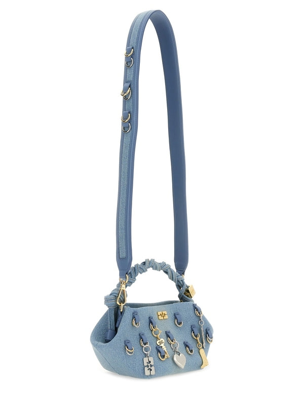 Bou Charm Embellished Denim Tote Bag