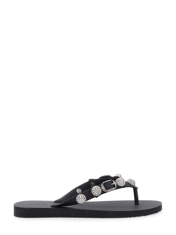 Balenciaga Black Flip Flops