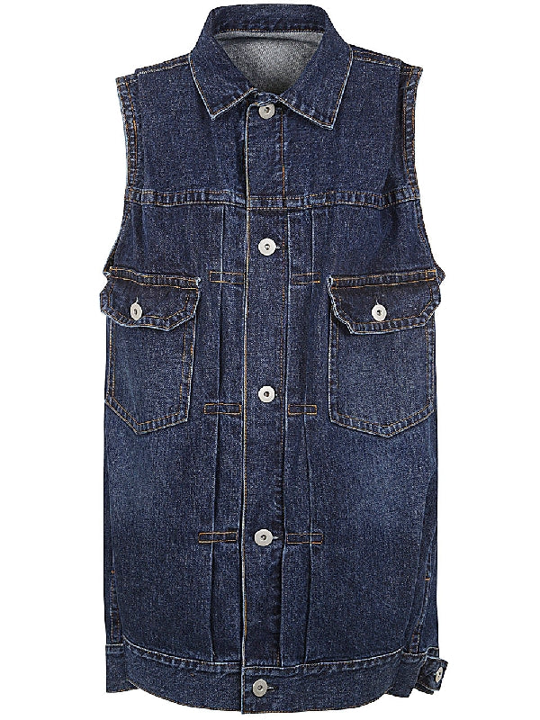 Denim Trucker Cotton Vest