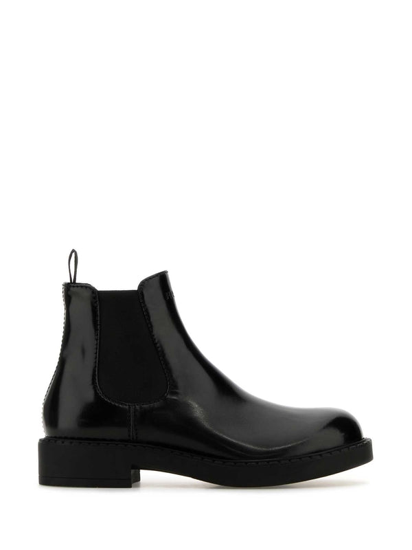 Brushed Leather Chelsea Boots