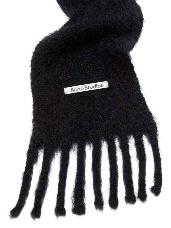 Acne Studios Black Wool Mufflers