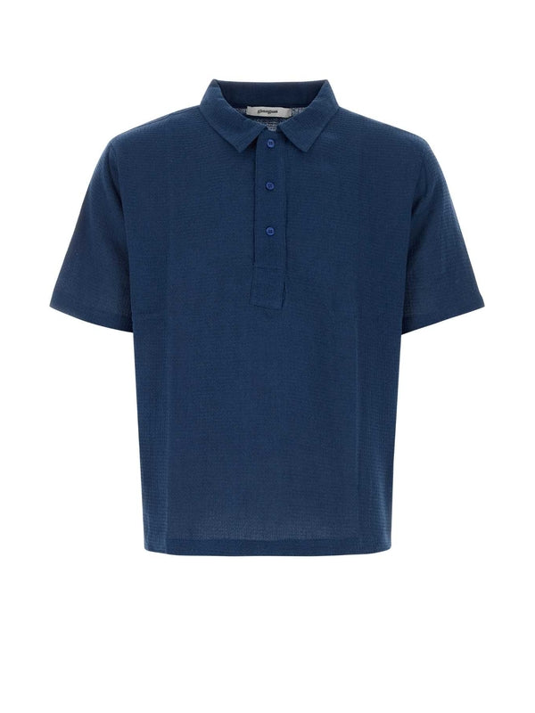 Blue Cotton Polo Shirt