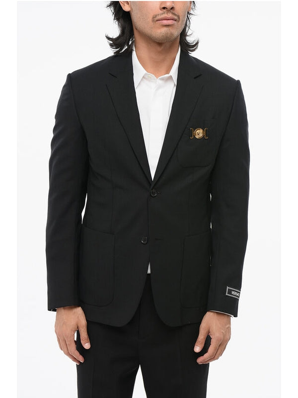Versace Black Tailored Jackets