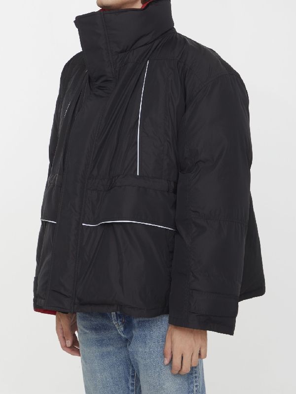 Wrap High Neck Puffer Jacket