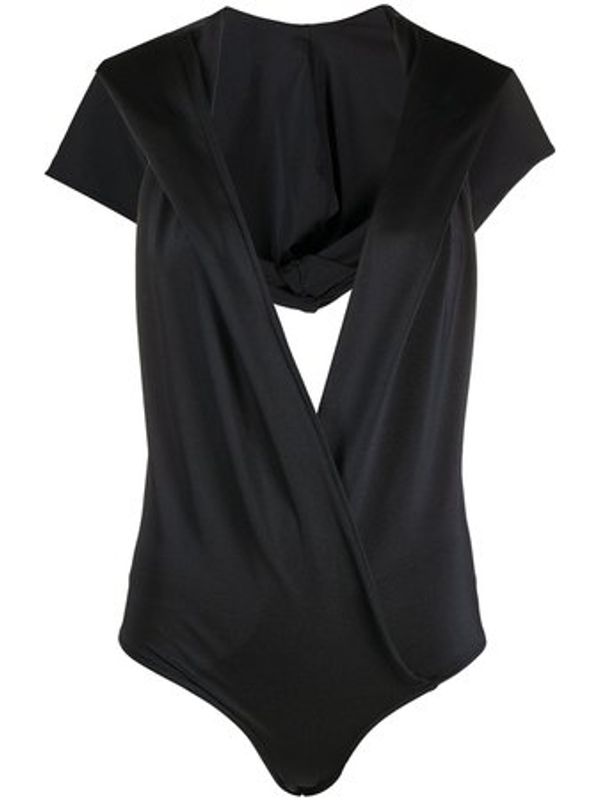 V-neck Hooded Bodysuit