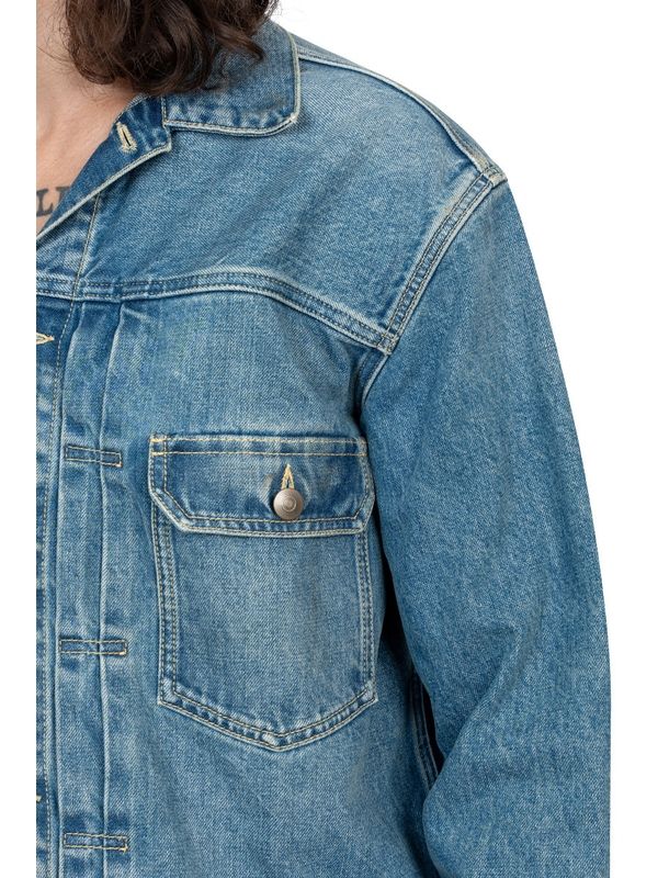 Back Stitch Cotton Denim Jacket