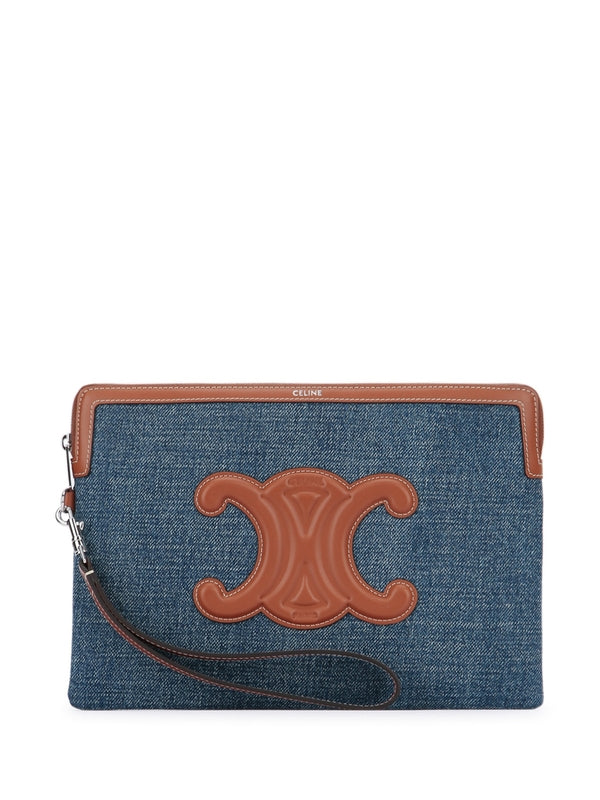 Triomphe Patch Small Clutch Bag
