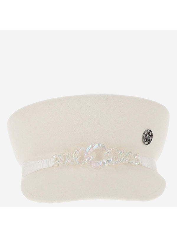 Abby Metal Logo Bead Embellished Cap