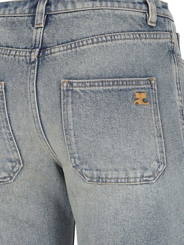 Back Logo Flare Denim Pants