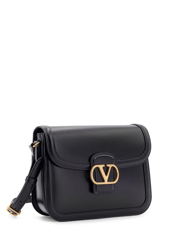 9to5 Logo Leather Shoulder Bag