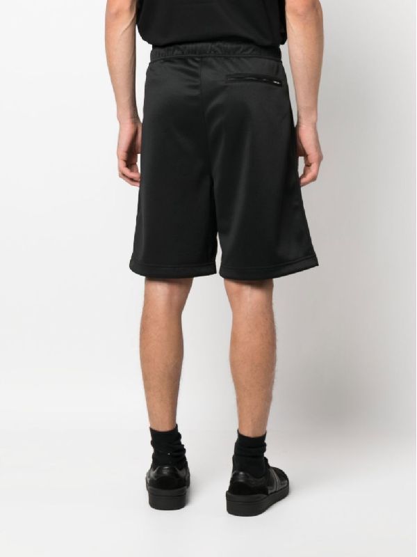 Black Logo Embroidery Bermuda Shorts