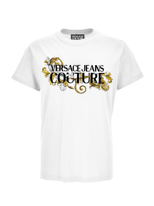 Baroque Logo Cotton Short Sleeve T-Shirt