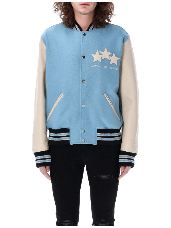 Star Patch Varsity Bomber Jacket