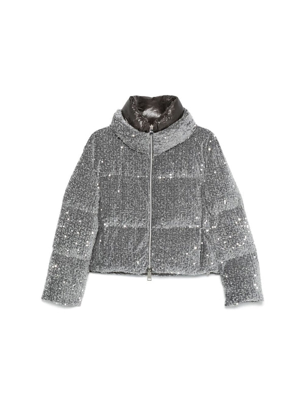 Herno - Rhinestone Detail Crop Padding - Jente