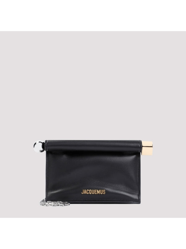 Rond Carre Leather Clutch Bag