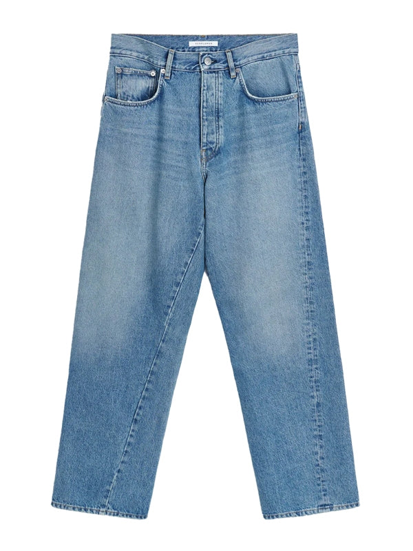 Wide Twist Denim Pants