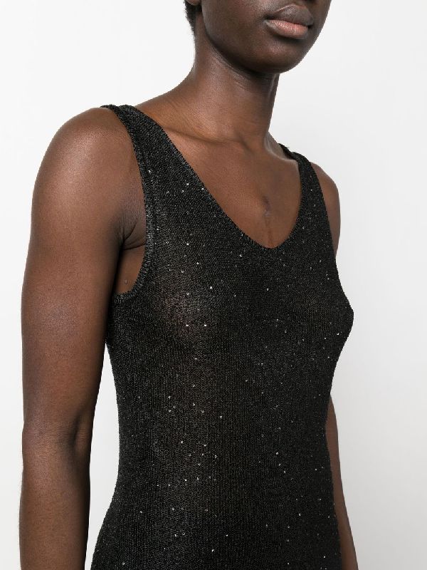 Sequin Embellished Sleeveless Top