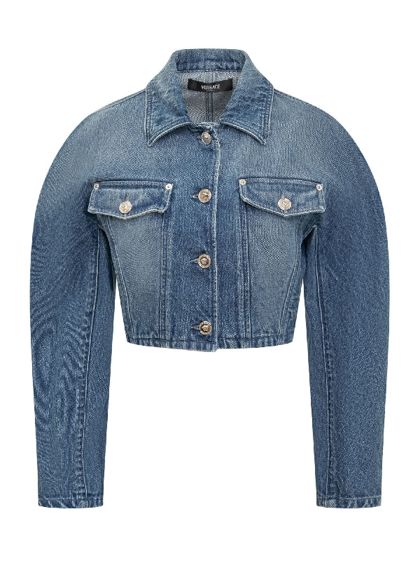 Washed Crop Denim Jacket