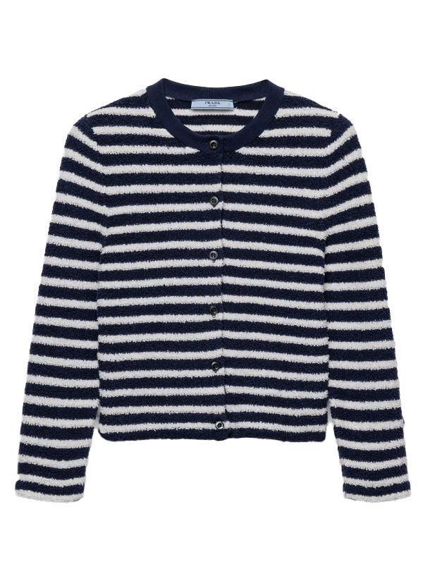 Back Triangle Patch Stripe Cardigan