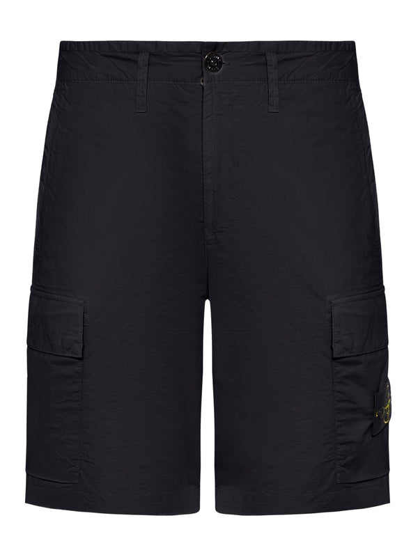 Wappen Patch Cotton Bermuda Cargo Shorts