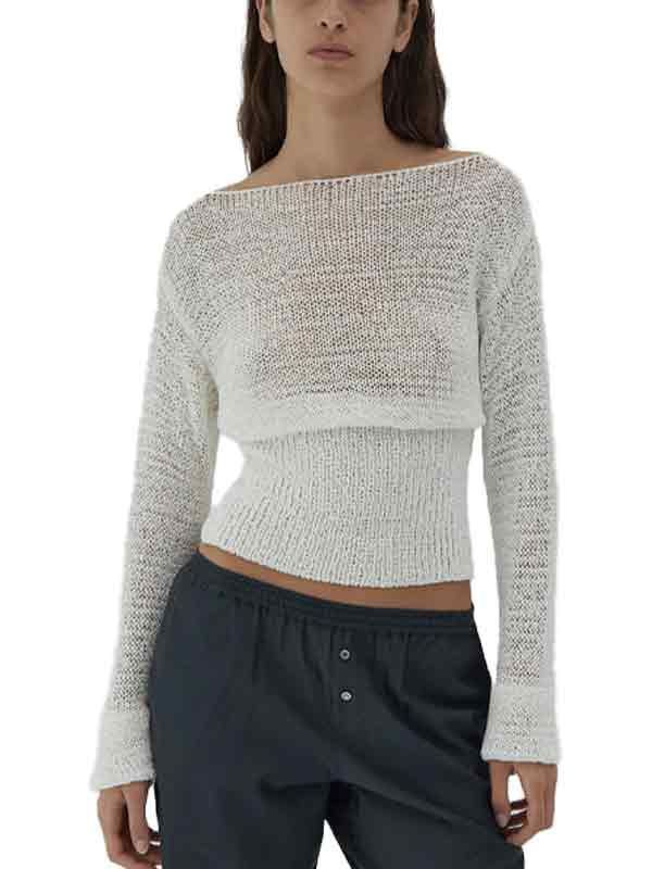 MOSTO White Knit Top
