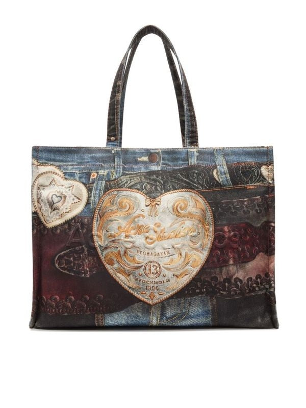 Trompe L'oeil Denim Printing Tote Bag