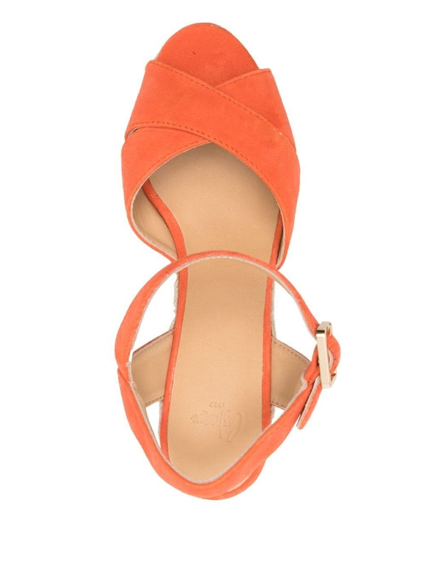 Orange Wedge Sandals