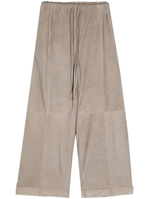 Drawstring Suede Pants