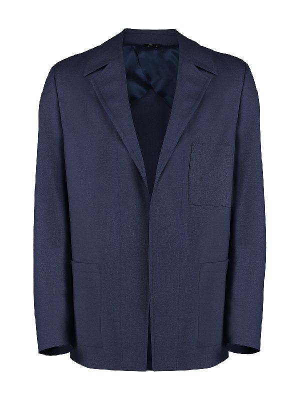 Virgin Wool Single-Breasted Jacket