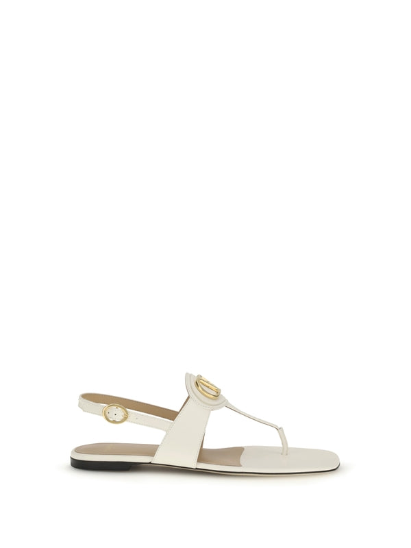Valentino White Flip Flops