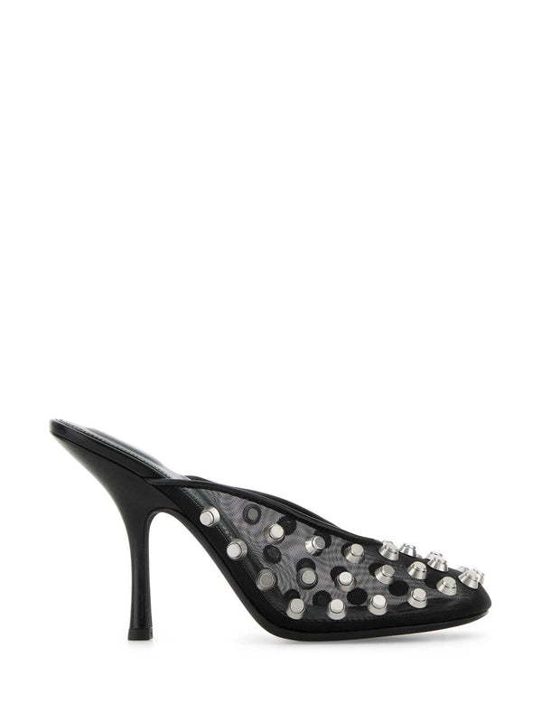 Studded Mesh Sandal Heels