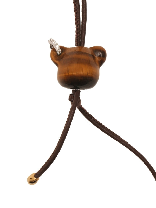 Wooden Bear Head Necklace