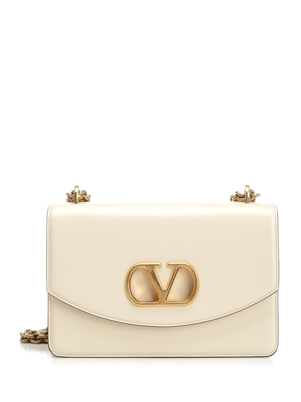 Vain Logo Leather Shoulder Bag