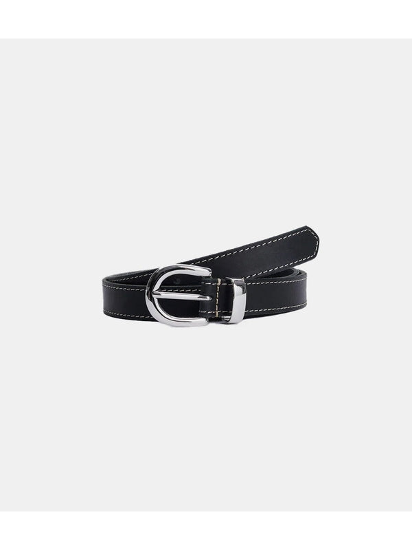 Sunflower Black Leather Belts