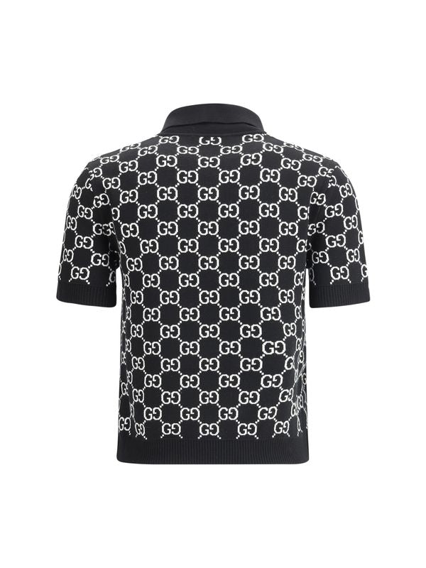 GG Logo Jacquard Wool Blend
  Polo Shirt