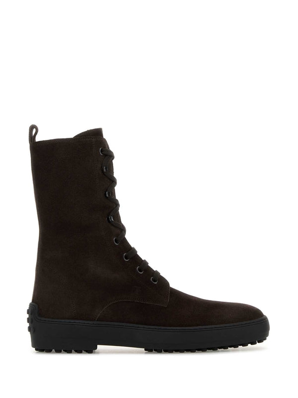 Tod'S Brown Lace-Up Boots