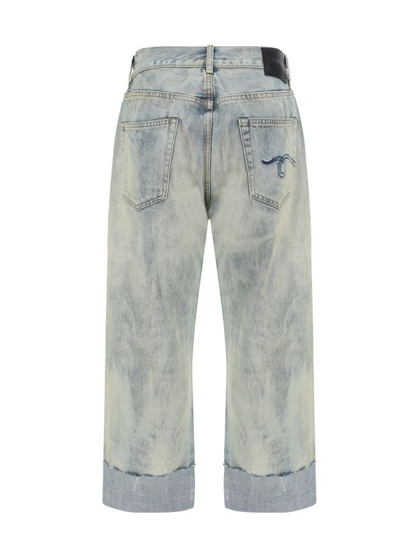 Vintage Washing Denim Pants