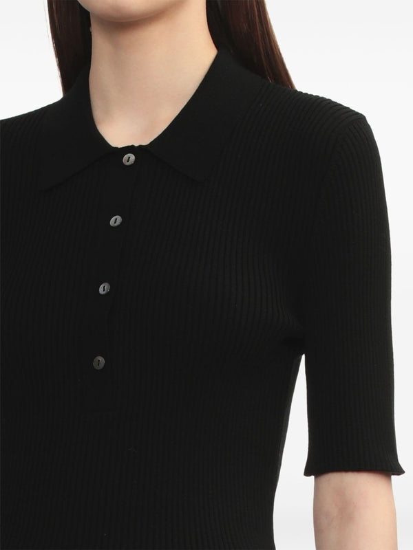 Black Cotton Polo Shirt