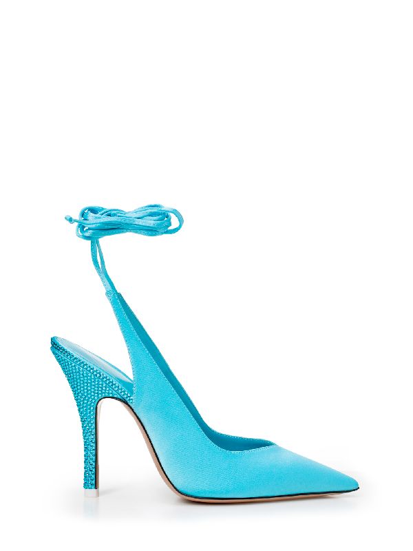 Venus Lace Up Rhinestone Slingback Heel