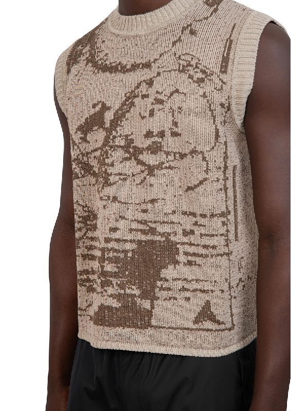 Elk Jacquard Knit Vest